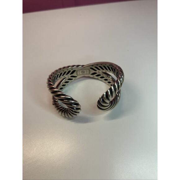 David Yurman Big Bold Cable Crossover Bracelet Sterling Silver 927 - Picture 5 of 9